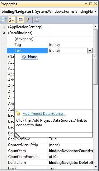 Binding Navigator Properties